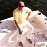 Grayston Lynch on his boat